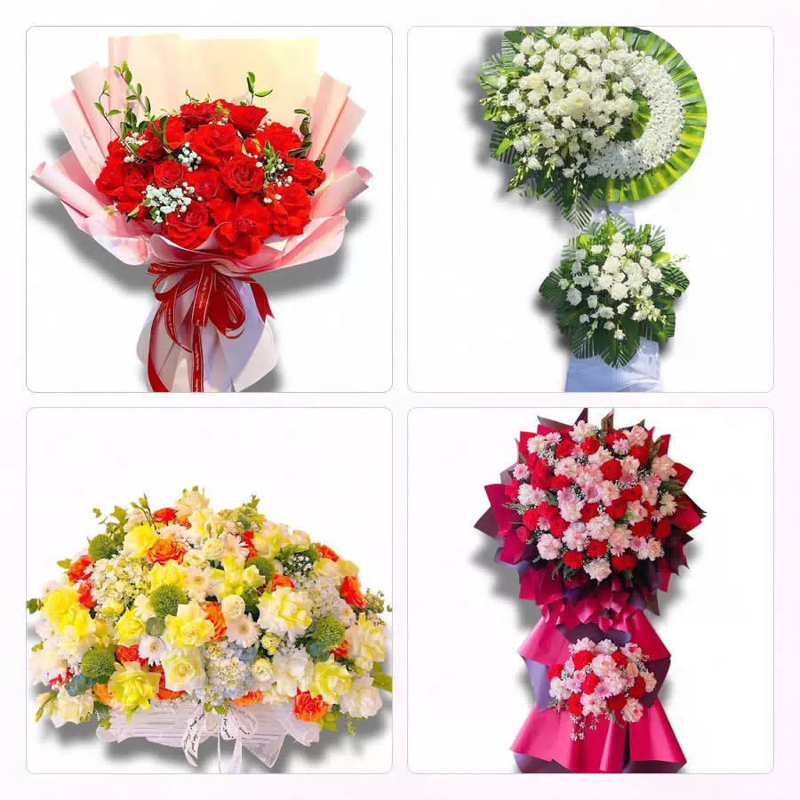 shop hoa Gò Vấp giao hoa chia buồn và hoa chúc mừng