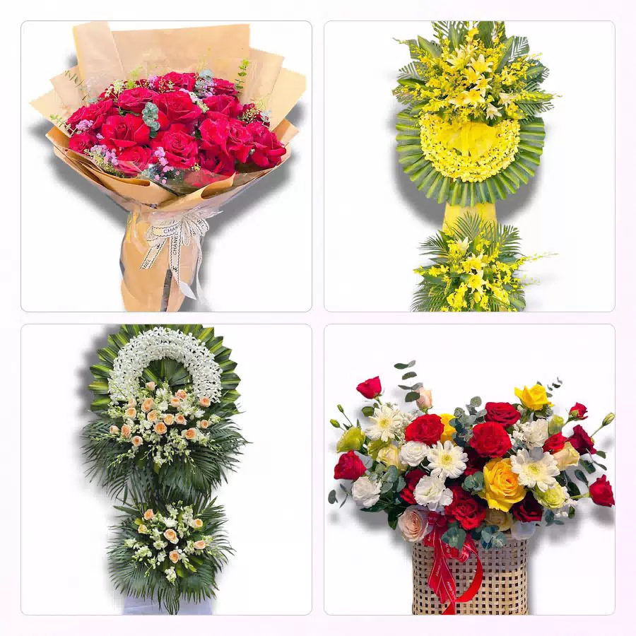 Lẵng hoa khai trương giao tại Phường Bình Tiên, TP.HCM