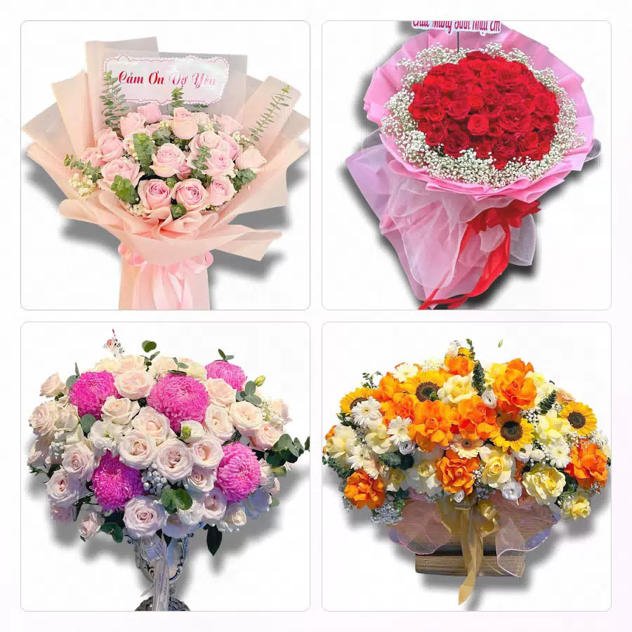 Giỏ hoa tươi đặt tại khu Chợ Quán Quận 5 cũ