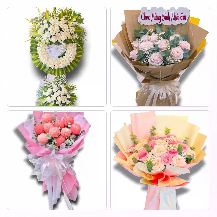 giỏ hoa chúc mừng khai trương tại Phường Gia Định