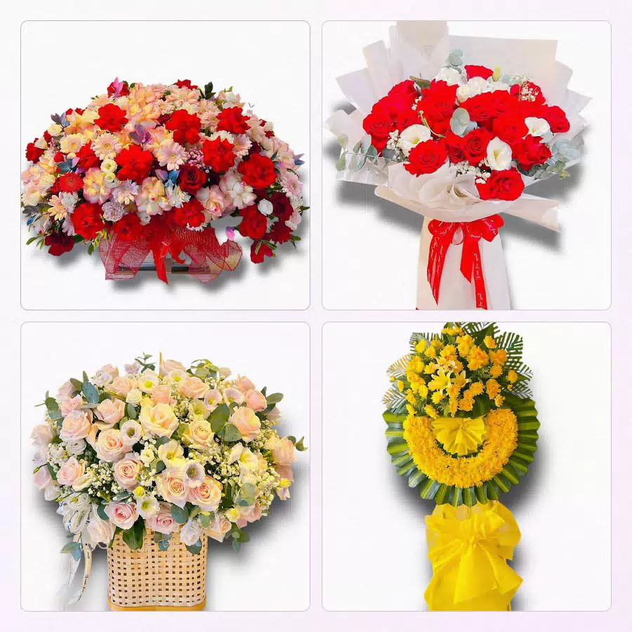 lẵng hoa chia buồn cưới hỏi Trường Thi