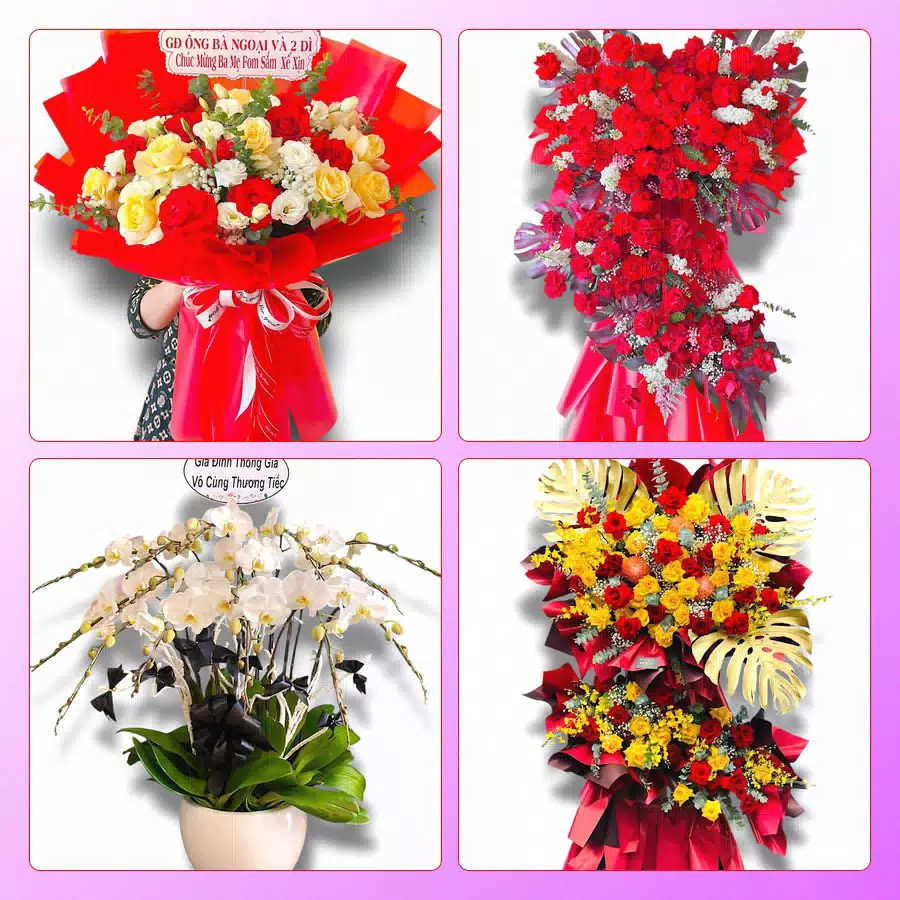 giỏ hoa khai trương đường 3 Tháng 2 Quận 11