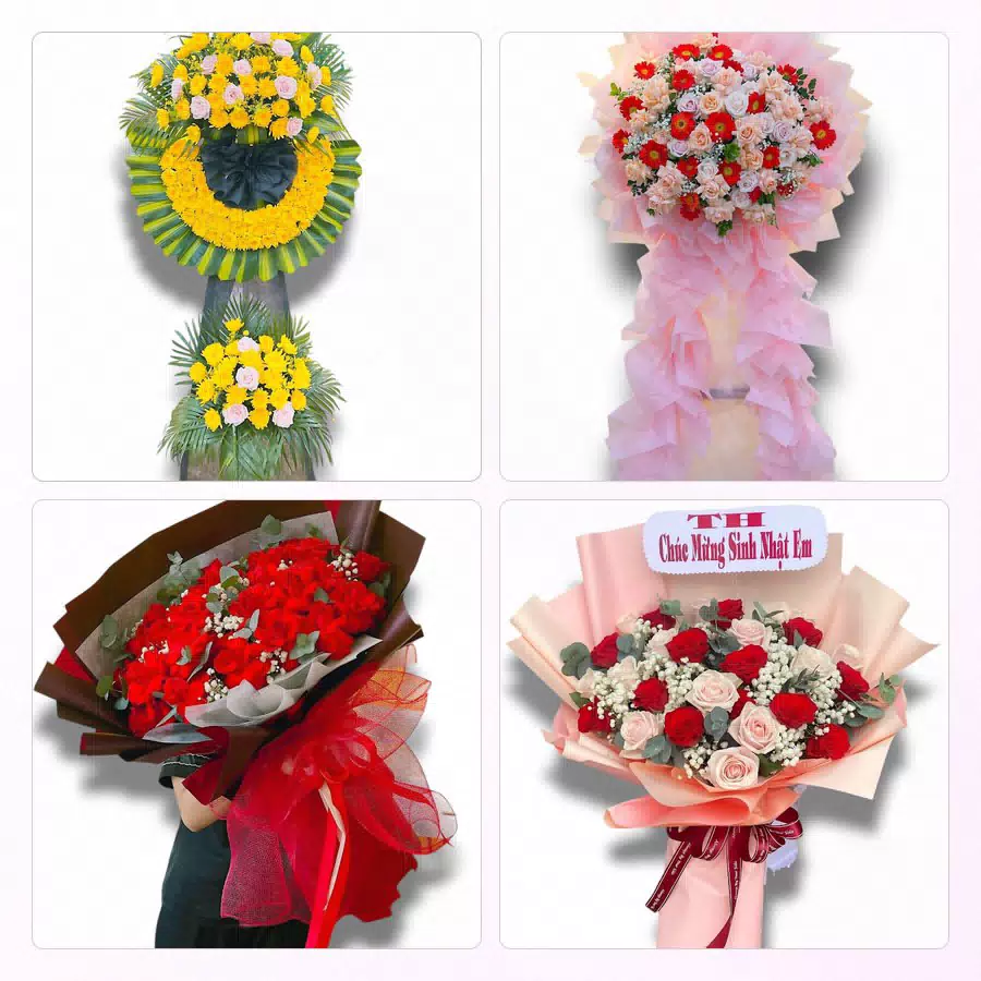 cửa hàng hoa Quận 12 giao hoa chia buồn và hoa chúc mừng khai trương