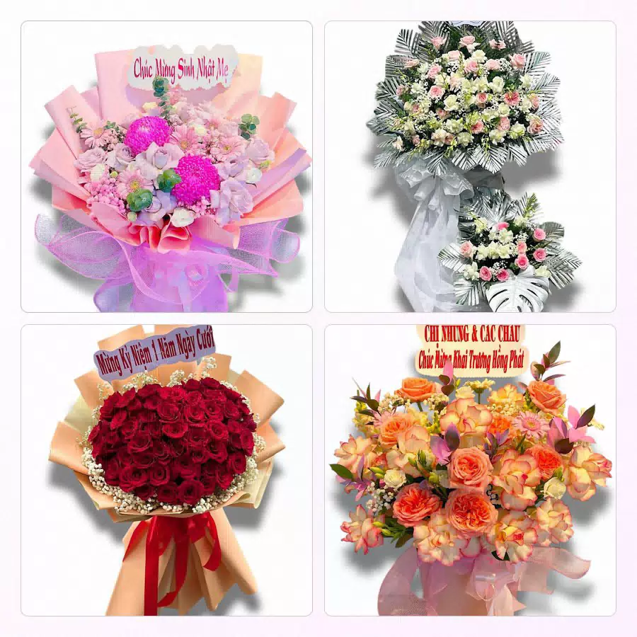 kệ hoa khai trương giao Xã Bình Hưng