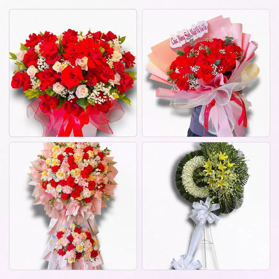 hoa cưới hoa chia buồn tại Long Điền