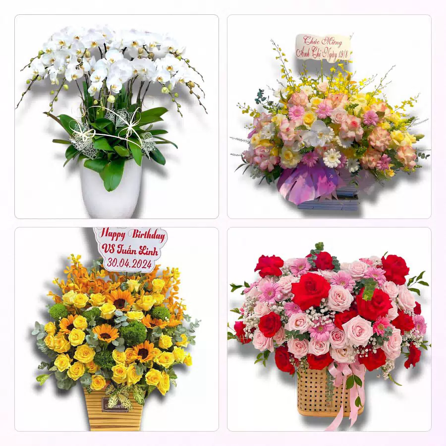 lẵng hoa chúc mừng tại Xã Tân Long, Đồng Tháp