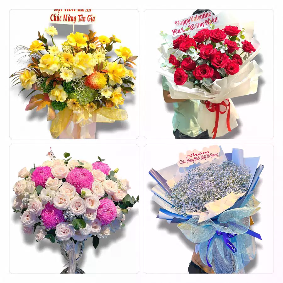shop hoa Xã Trà Ôn giao hoa tận nơi