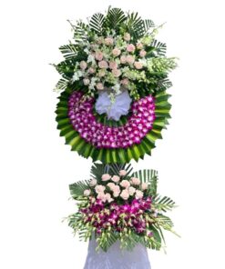 Hoa tang lễ loại 2 tầng truyền thống kính viếng 3 011