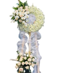 Hoa tang lễ tone trắng + lan hồ điệp đẹp 1 Hoa Tang Le Dep Lan Ho Diep