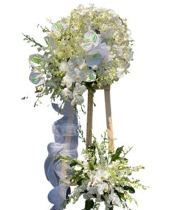 Hoa tang lễ tone trắng + lan hồ điệp đẹp 7 Hoa Tang Le Lan Ho Diep